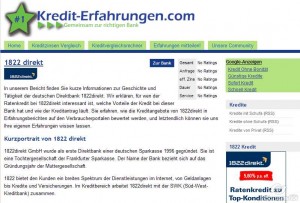 1822 direkt Erfahrungen Auf kredit-erfahrungen.com finden Sie Erfahrungsberichte der Leser, sowie können auch eigene Meinungen aüßern